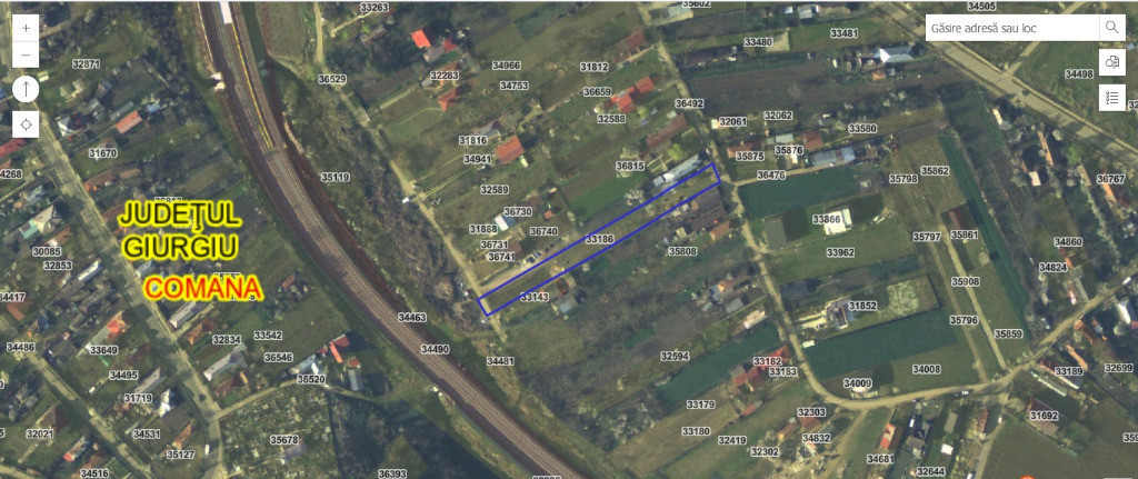 Teren Comana Jud Giurgiu 2100 mp New 2025