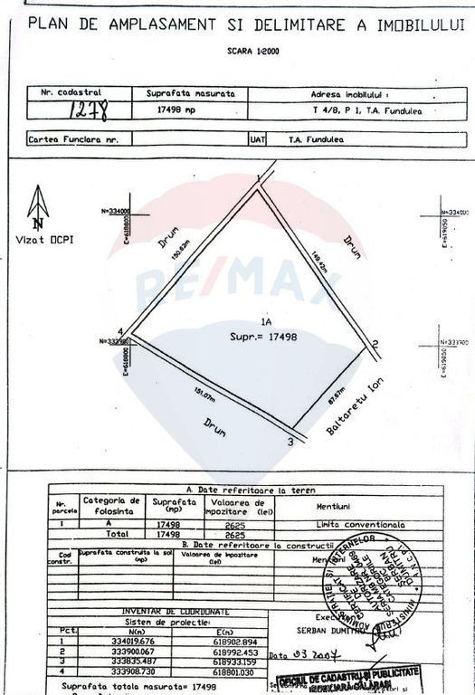 Teren vanzare extravilan Postavari, Ilfov, Berceni, 4200mp