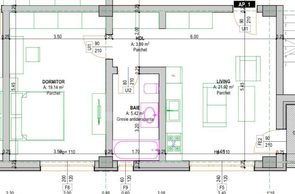 Apartament 2 camere, 50mp, zona Radauti