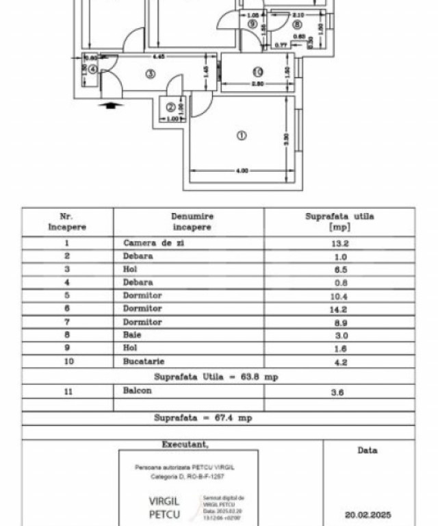 Apartament 4 camere, etaj 2/4, zona Plopilor – 9 Mai, Târ