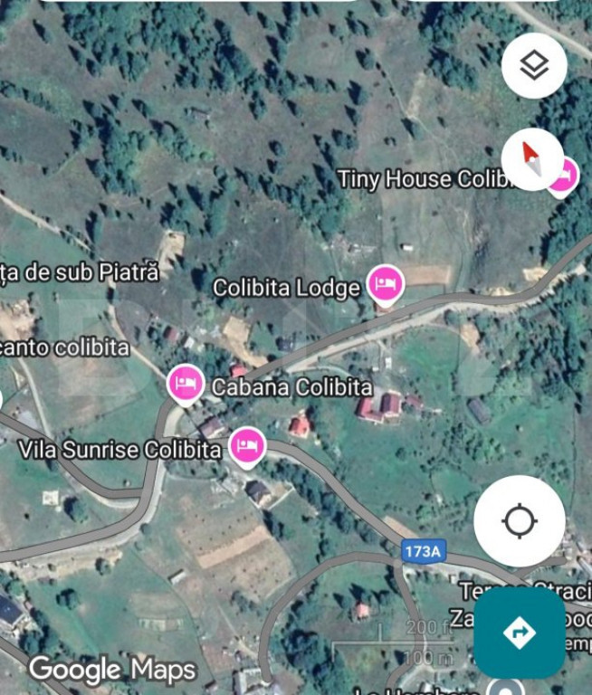 Teren extravilan Colibita (29 ari) situat la coada lacului