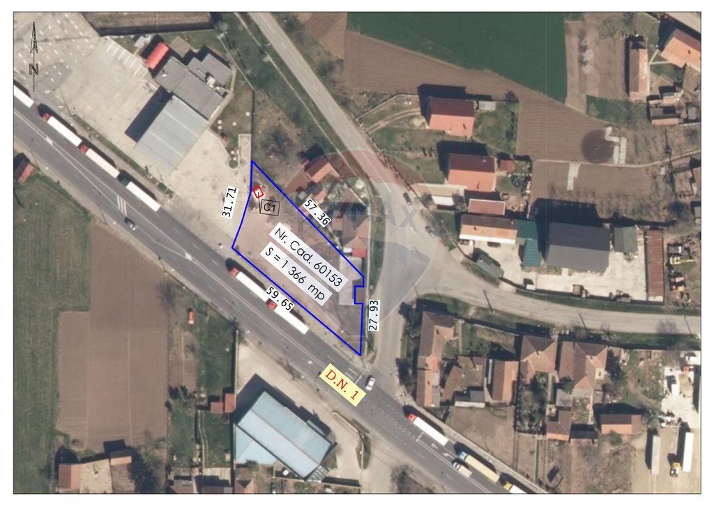De vânzare teren intravilan 1,366mp Borș / Șoseaua Bor...