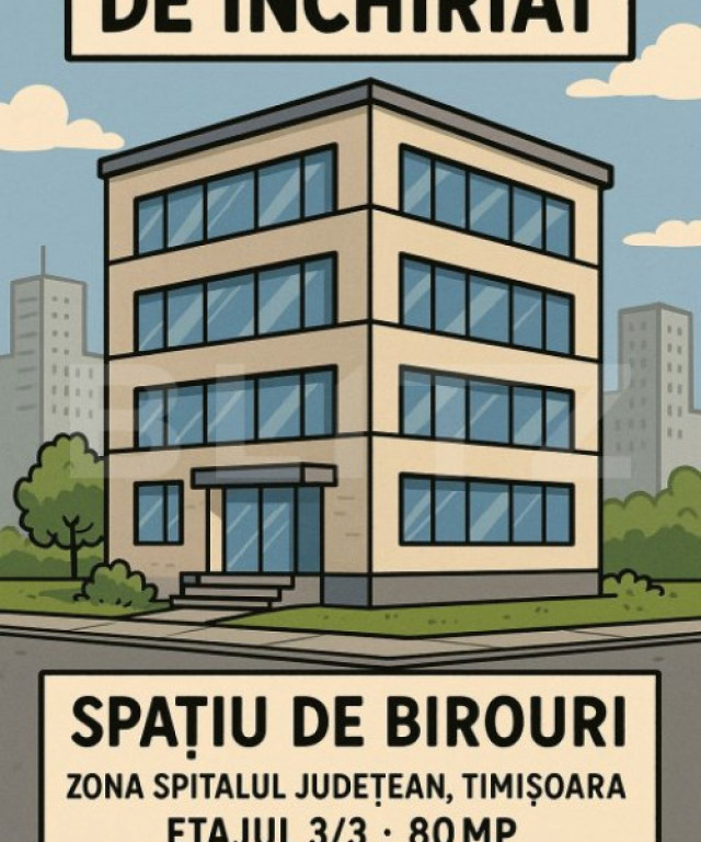 Spatiu de birouri de inchiriat, aproape de Rebreanu, 80 MP,