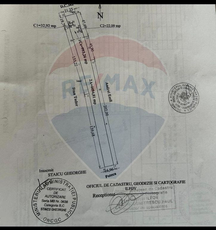 Teren 5482 mp Gruiu / Strada Matei Basarab