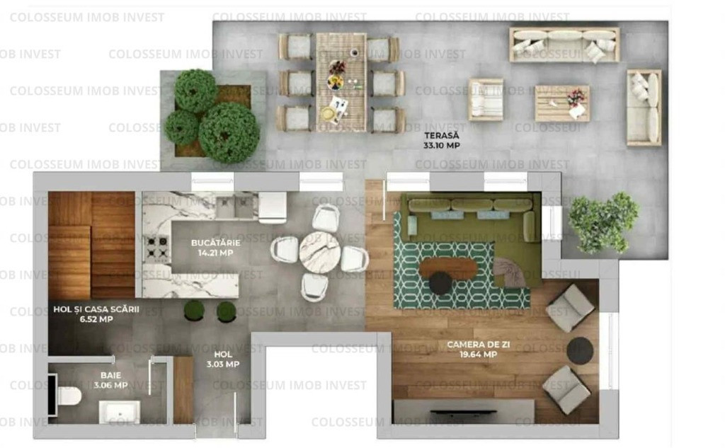 Penthouse 3 camere si 2 bai- Avantgarden faza V