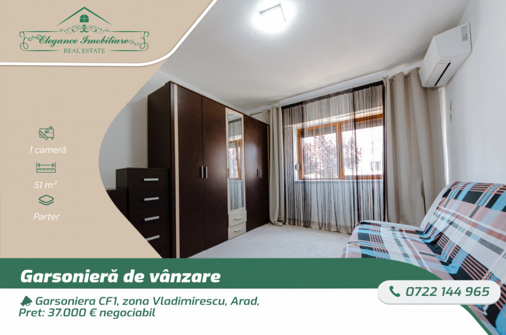 Garsoniera CF 1, zona Vladimirescu, Arad