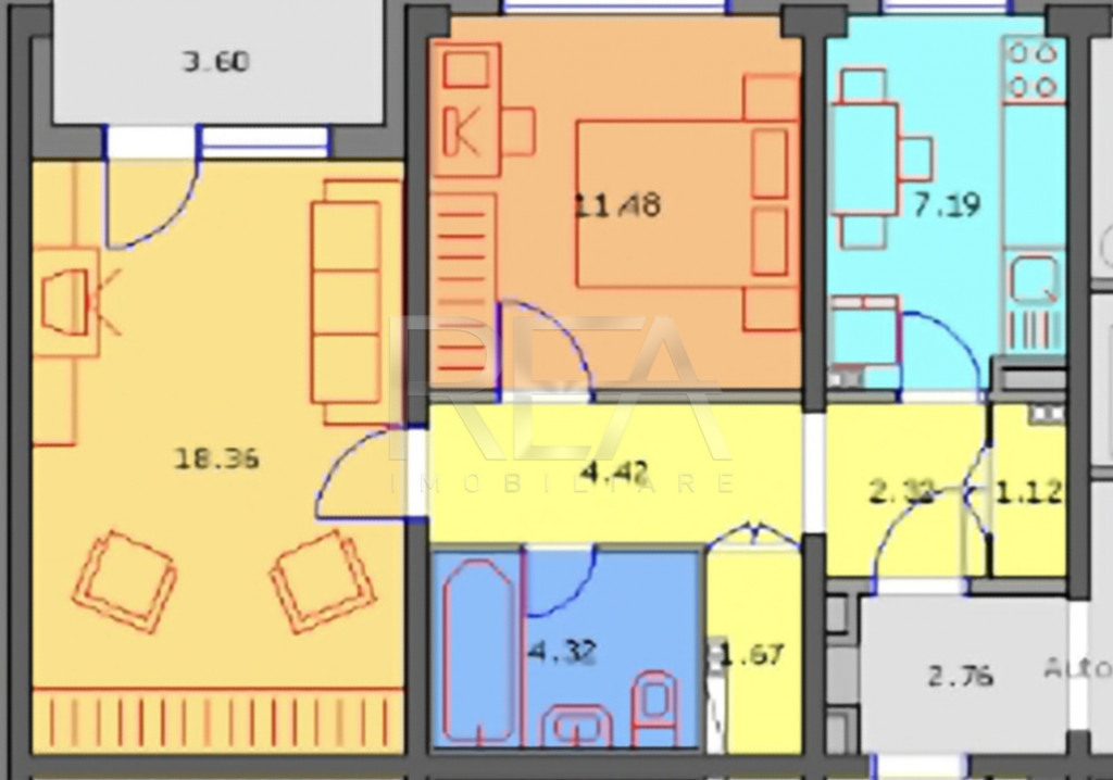 2 camere, decomandat, 1/9, bloc 1978, zona Pacii.