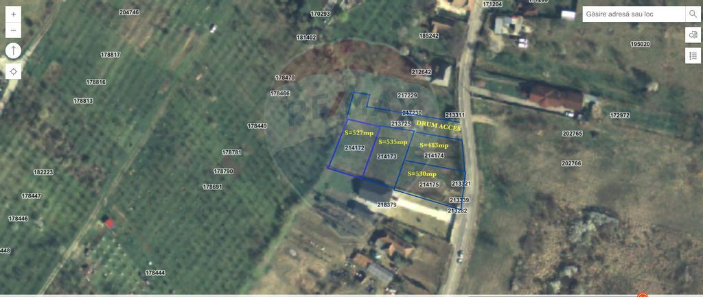 Teren 2.077mp compus din 4 parcele/intravilan/Str.Podgori...