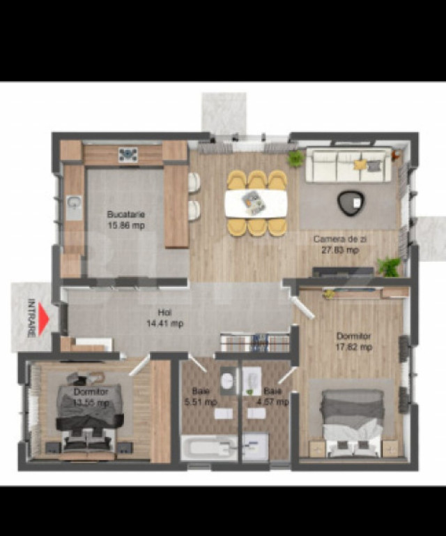 Casa plan parter 3 camere,15km de Brasov!!!