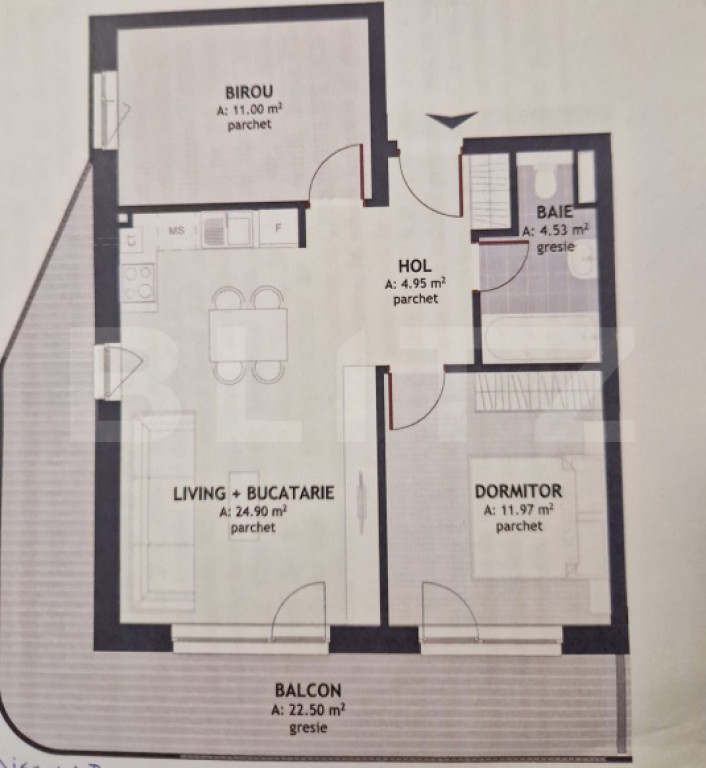 Apartament la cheie, 3 camere, 57 mp, priveliste panoramica,