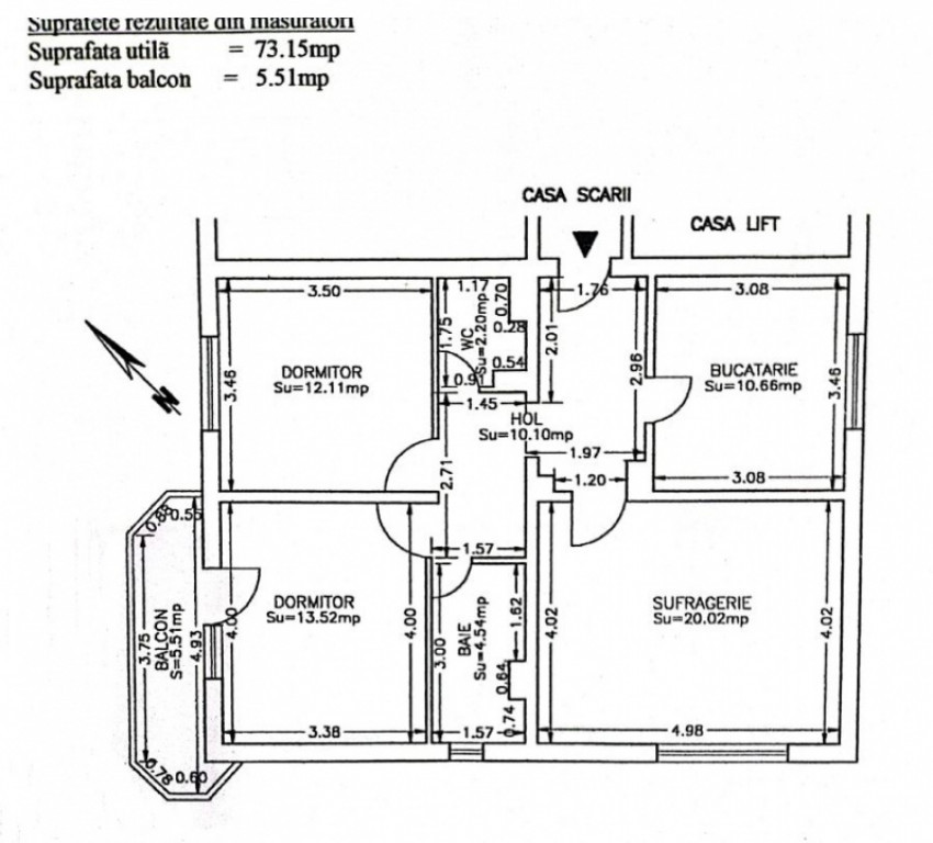 Apartament 3 camere situat în zona Institutul de Marină, C