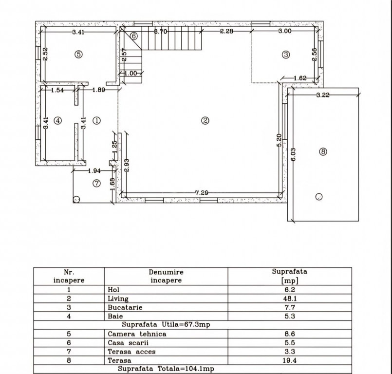 Vila P 1 S.U. 175mp terasa 19mp teren 1137mp
