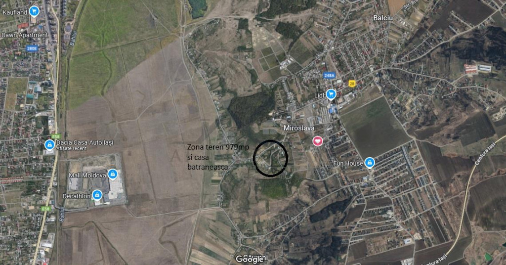 Bld Tudor Vladimirescu Bucsinescu TEREN 540mp cu casa batr