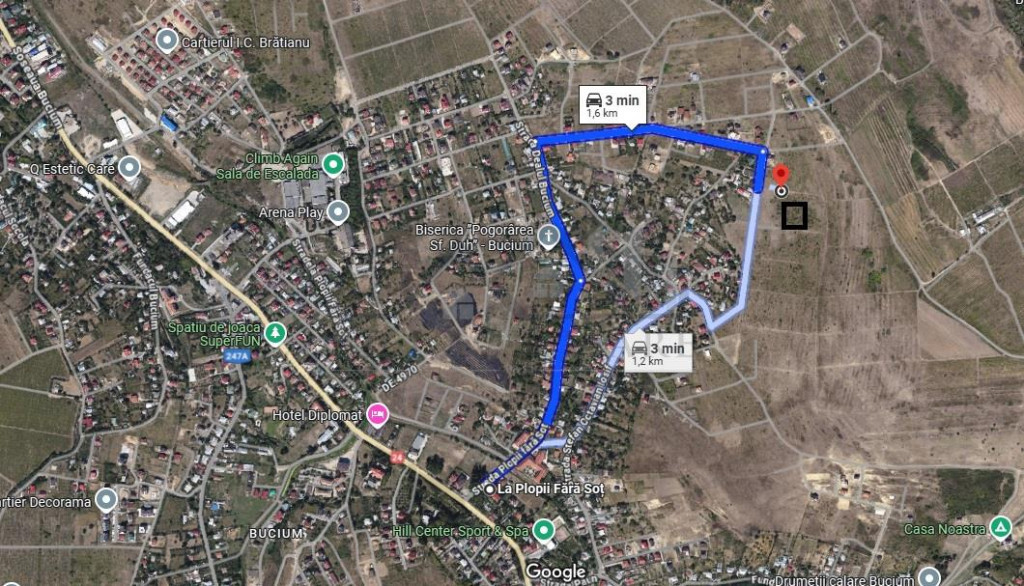 Teren de Vanzare – 850 mp | Petrarie – Burnova | Zona Ve