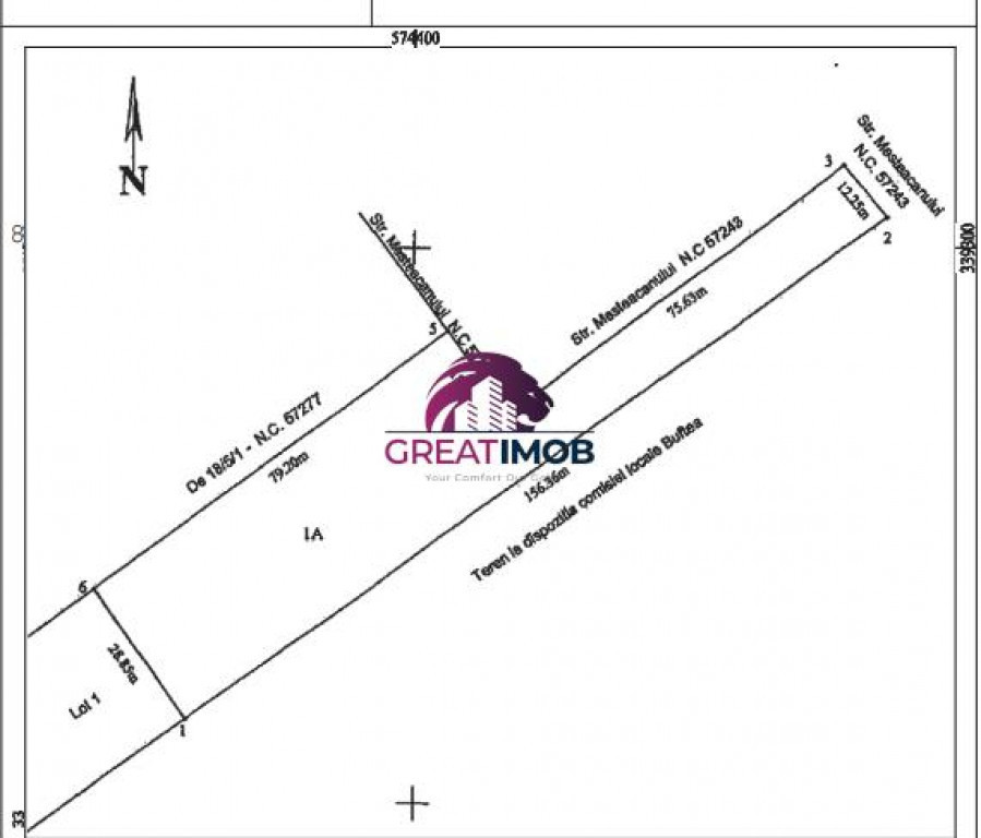 Teren Buftea Intravilan 3190 mp