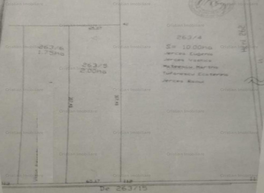 Teren intravilan 10.000 mp Chercea cu 150mp front stradal