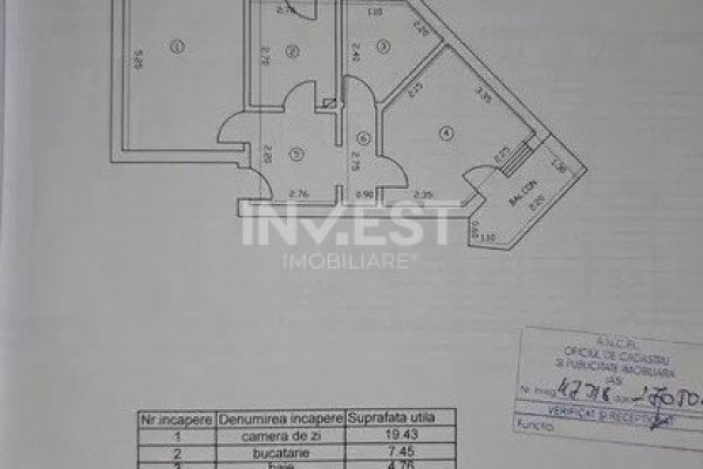 Apartament 2 camere decomandat - etaj intermediar - Baza 3