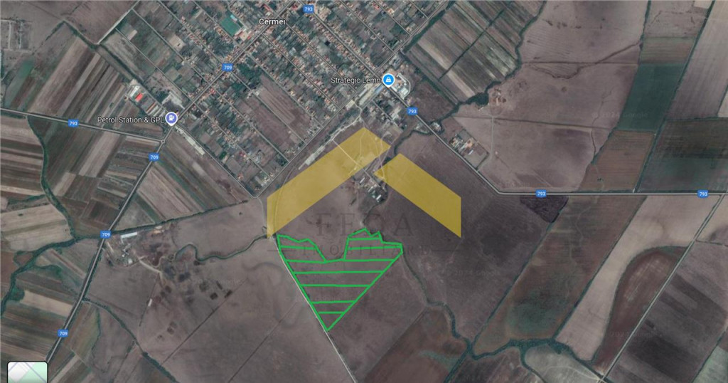 19.5 HA teren intravilan de localitatea Cermei