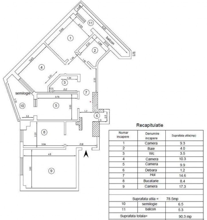 Apartament cu 4 camere de vanzare in Dacia