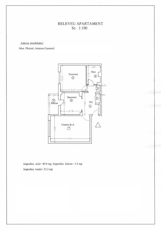 Paltinis - Penes Curcanul apartament 2 camere decomandat etaj 4