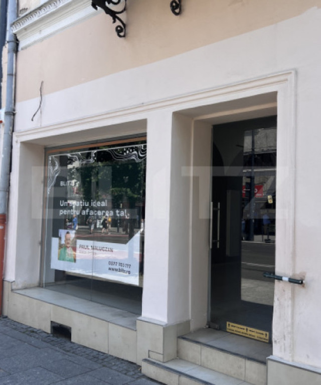 Spatiu stradal cu vitrina generoasa