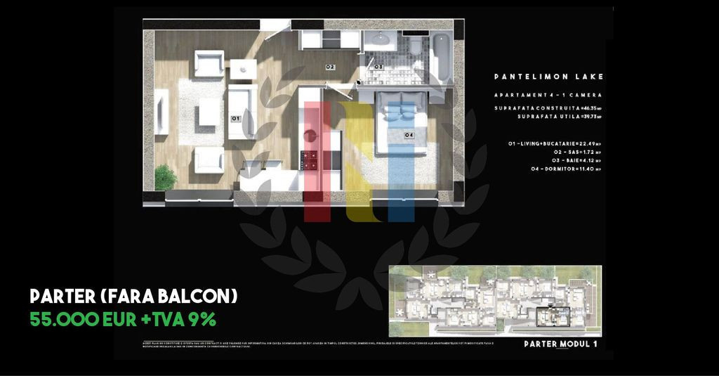 REZERVĂ ÎNAINTE DE MAJORAREA TVA! 2 CAMERE LACUL PANTEL...