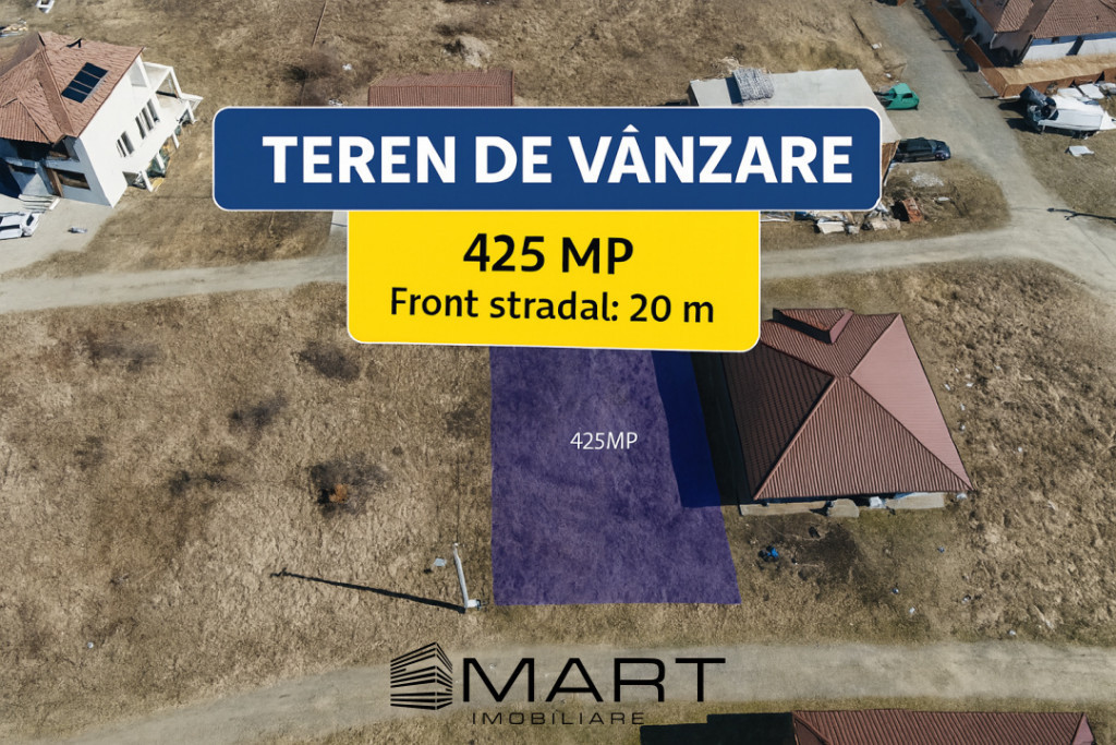 Teren intravilan cu PUZ 425mp in Cartier Bavaria