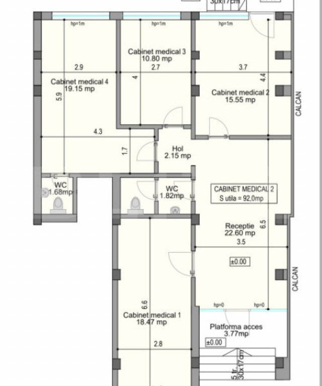 Spatiu medical, 92 mp utili, parter, la cheie, zona centrala