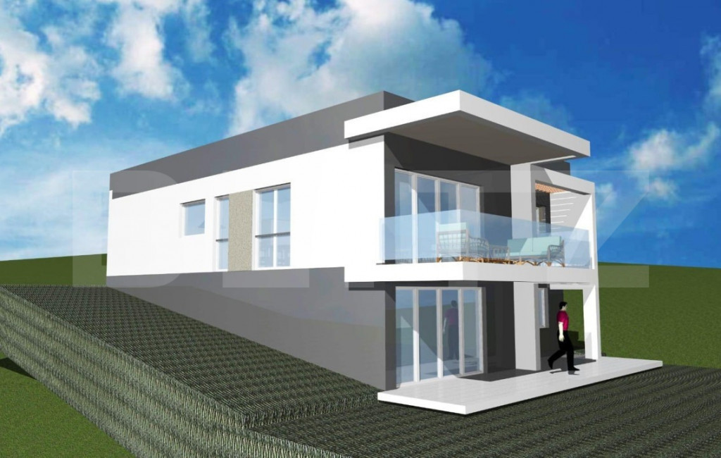 Casă Modernă cu Demisol și Parter, Teren de 460 mp