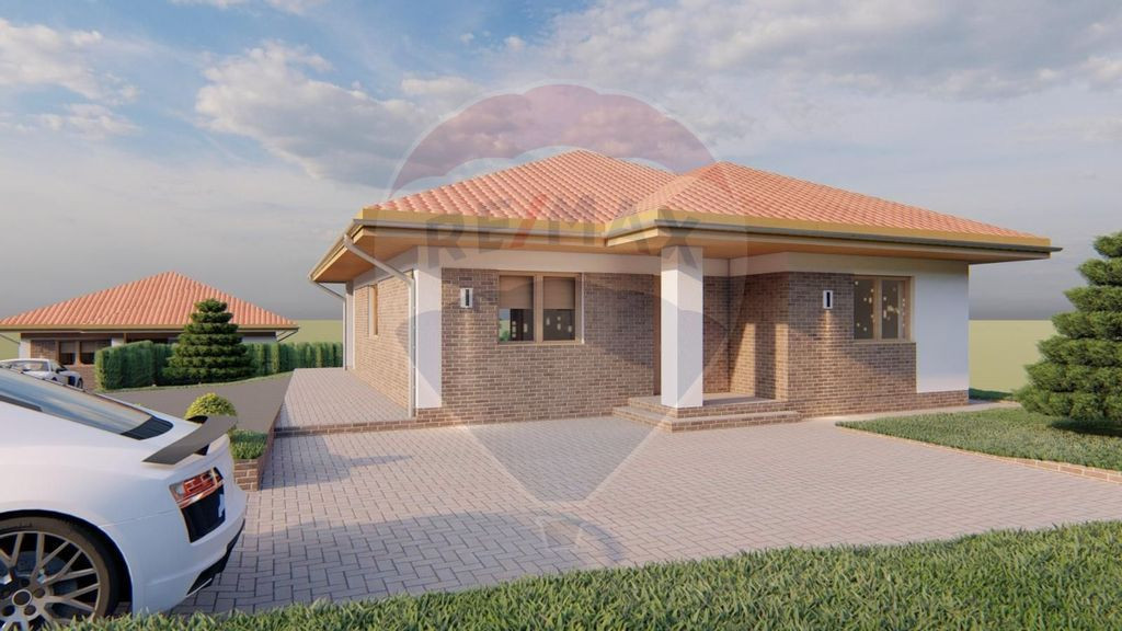 DE VÂNZARE – Casă modernă pe un singur nivel, Tăuț...