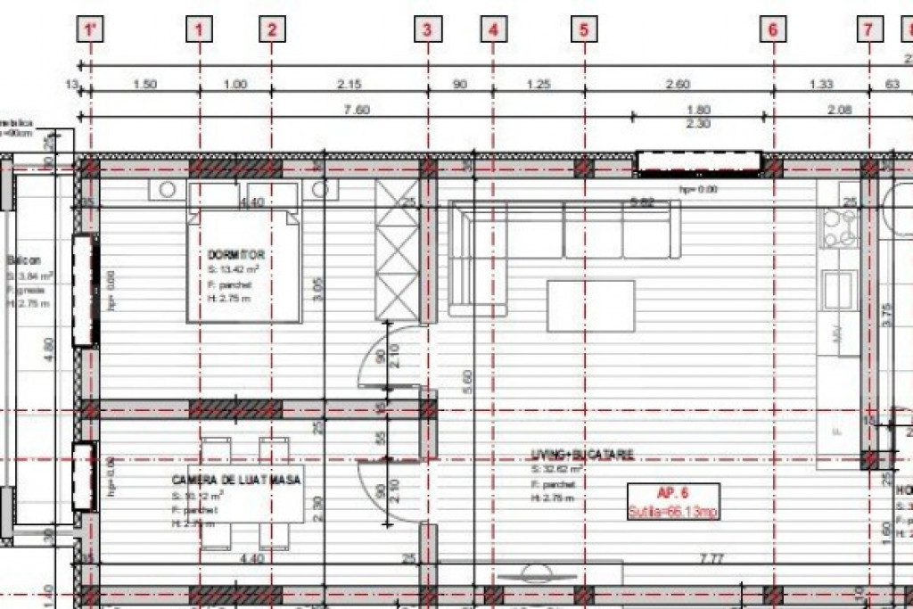 Apartament 3 camere, 66 mp–Etaj 1, loc de parcare inclus??
