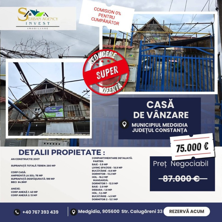 Casă de vânzare în Medgidia