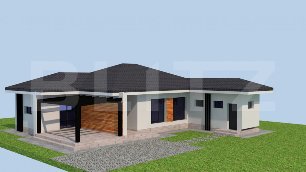 Casa la rosu, 400 mp teren, 105 mp utili, zona Hanul Doctoru