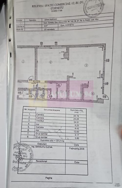 CORNETU (IF) - SPATIU DE INCHIRIAT 124 MP