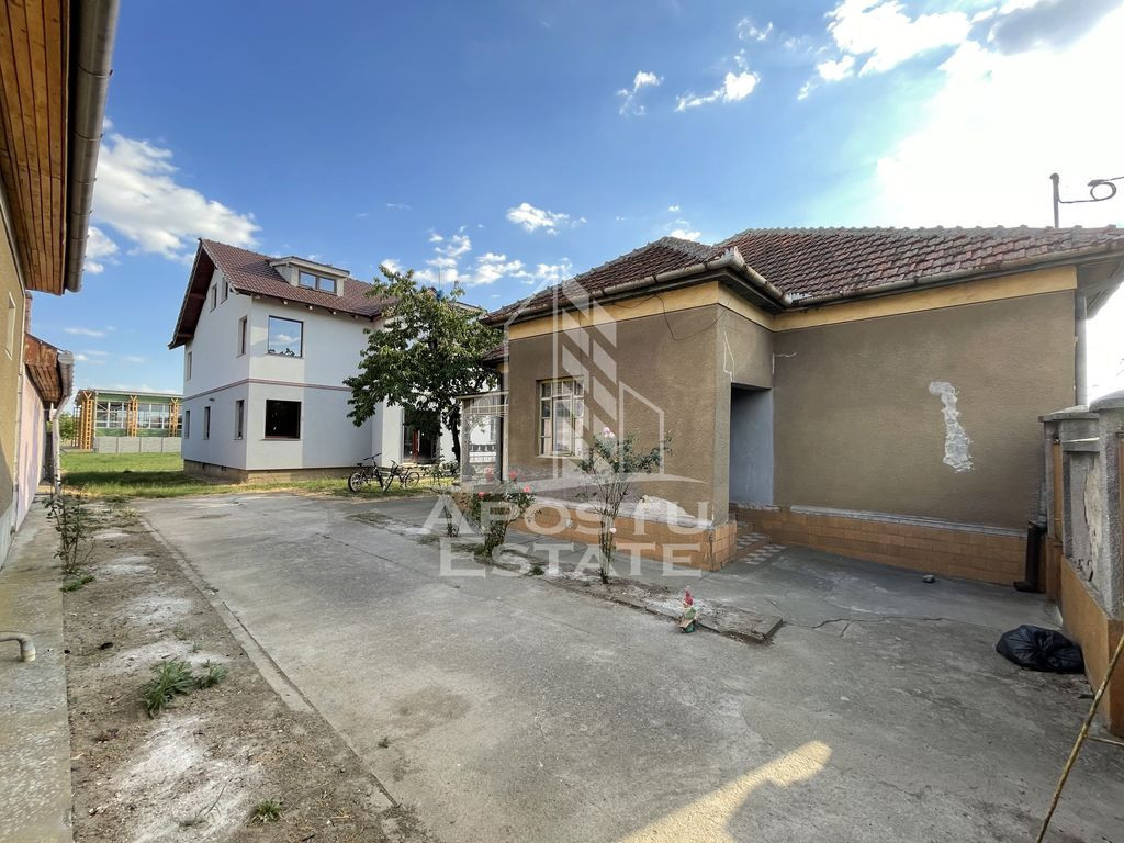 Cladire P+M si casa veche, teren 1521 mp, Centru Gataia