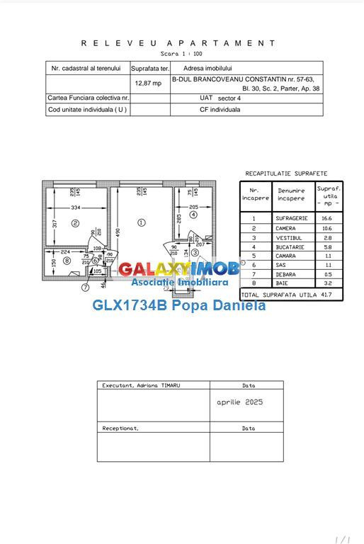 2 camere, parter,stradal Bdul Brancoveanu- Budimex