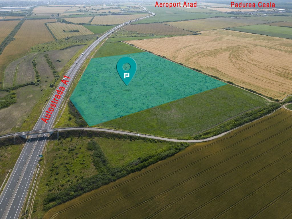 Teren 12 ha la Autostrada A1 cu PUZ aprobat