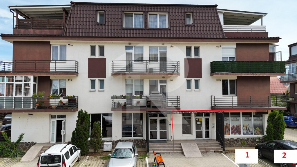 Spatiu Comercial 110 MP+lot 222 MP+2 locuri parcare New Resi