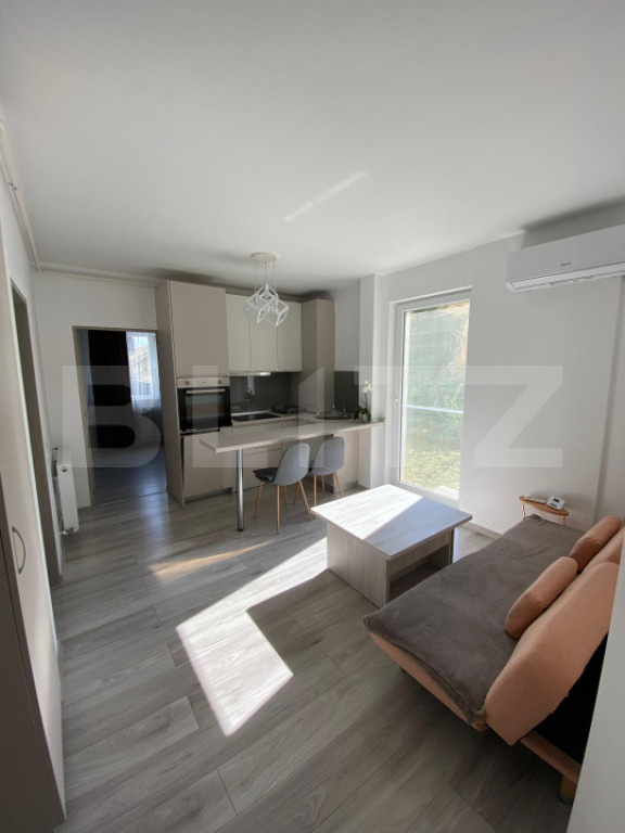 Apartament mobilat si utilat, parcare, gradina, zona Vivo