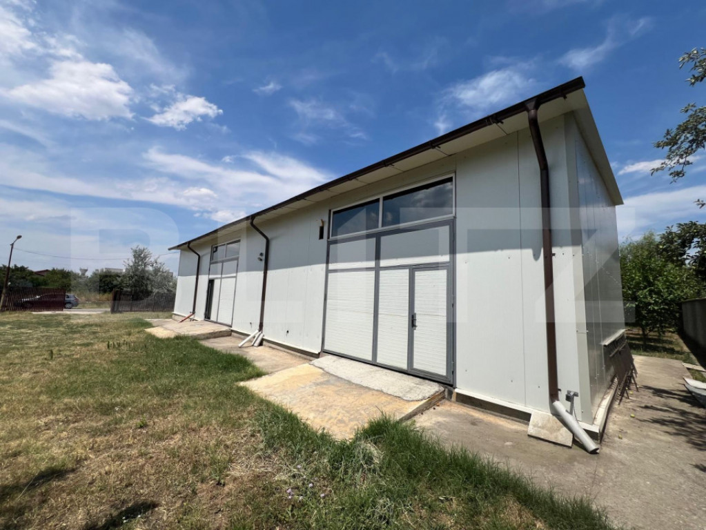 Hala ideala depozit – 170 mp, teren 500 mp, zona Damila