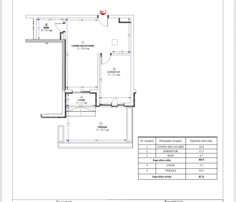 Apartament 2 camere cu terasă de 18 mp în Torontalului!
