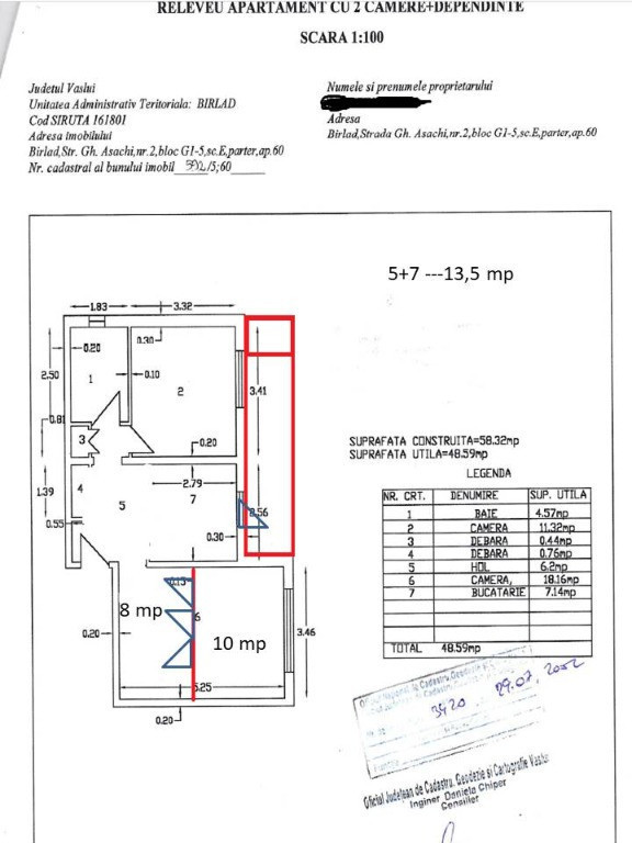 Apartament cu 2 camere, central