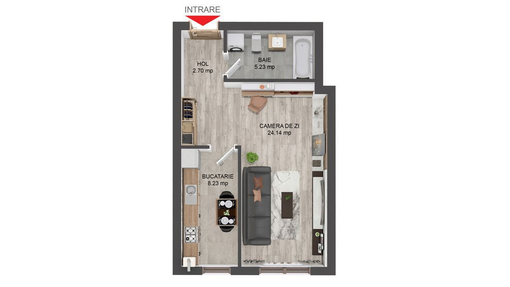 Studio 40 mp, Balcon, Zona Selimbar Comision 0