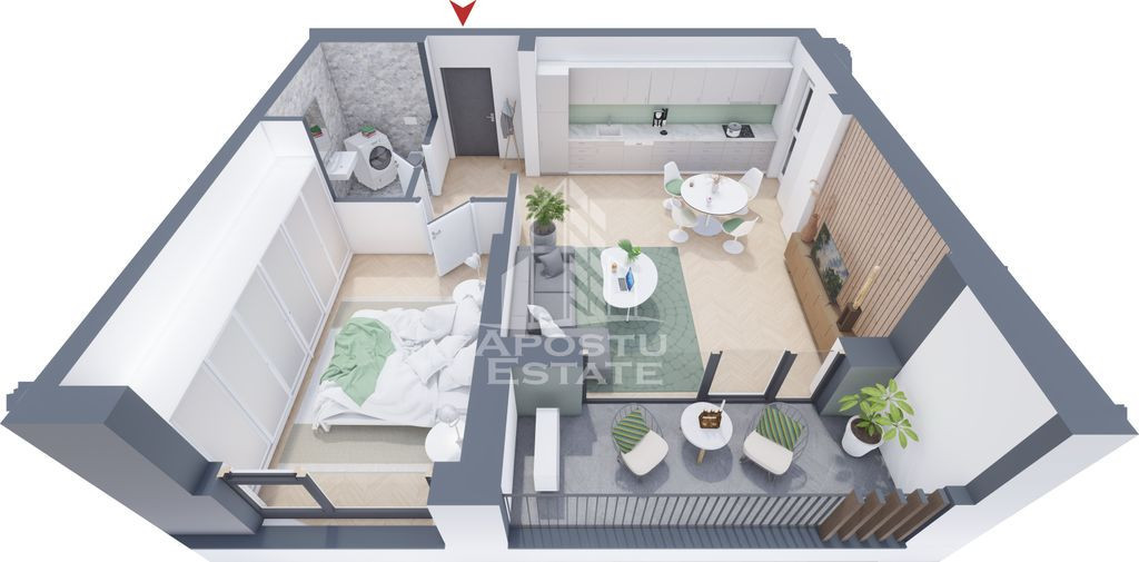 Apartament cu 1,2 si 3 camere, finalizare 2026, zona Toro...