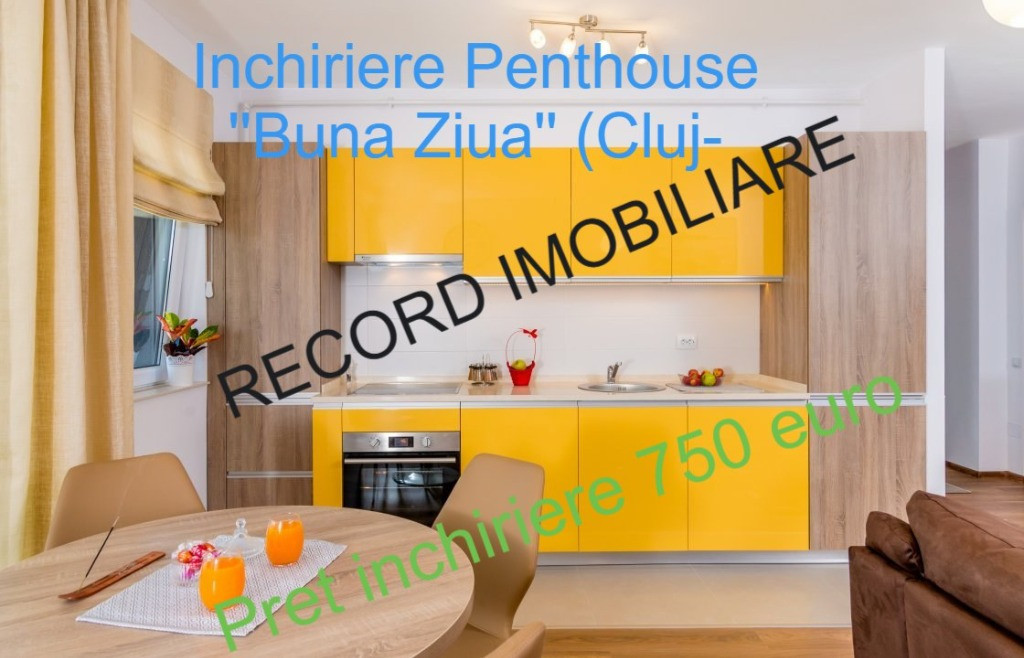 Penthouse 3 cam et.9, terasa 31 mp, cartier Buna Ziua Cluj-Napoca