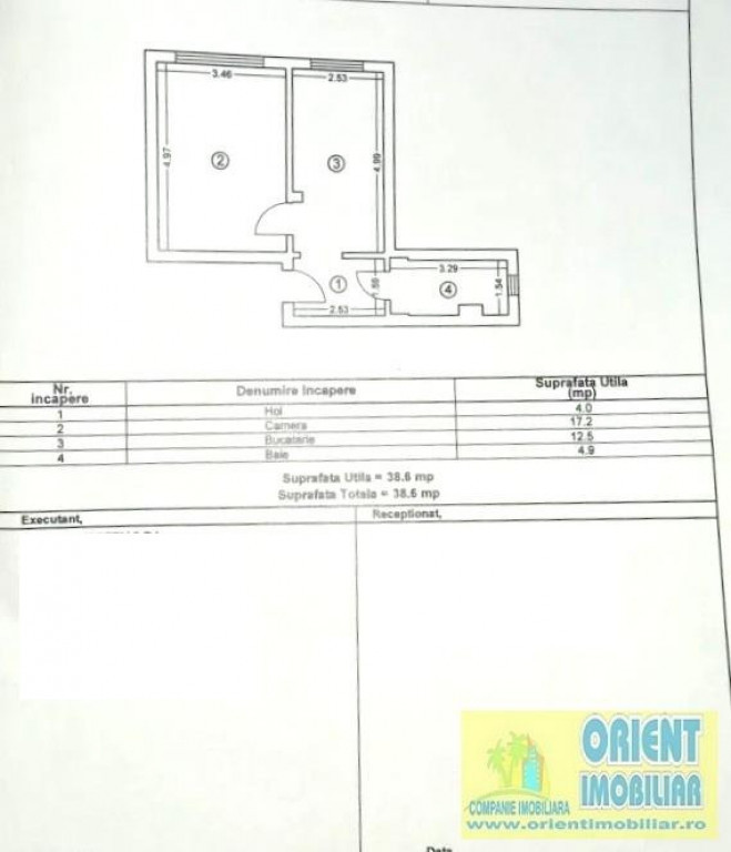 Casa de Cultura, garsoniera, decomandata, parter