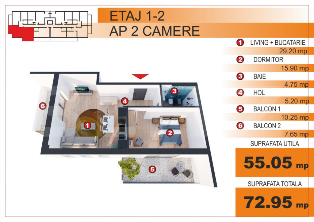 Comision 0%! Apartament 2 camere, EXCLUSIV in Blitz, zona Im