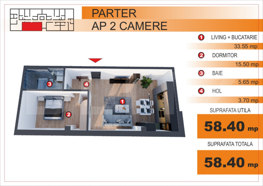 Comision 0%! Apartament 2 camere, EXCLUSIV in Blitz, zona Im