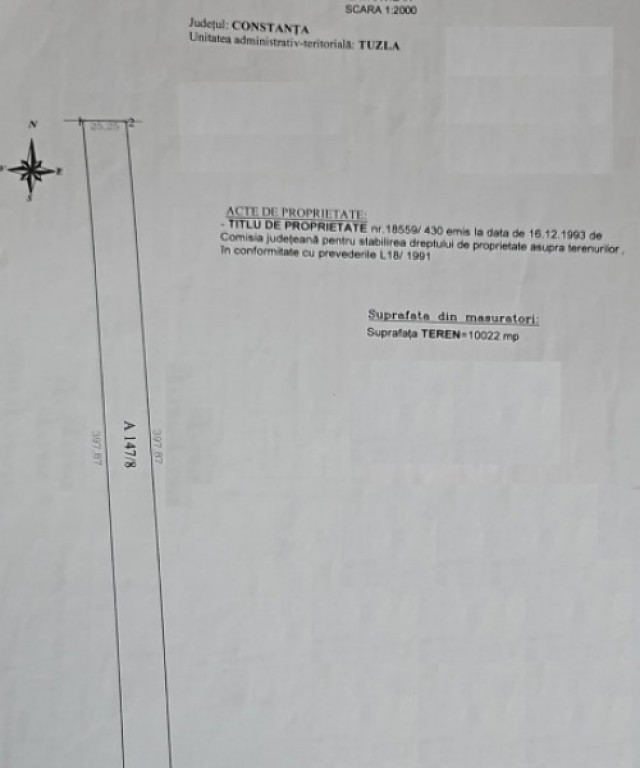 Teren situat in zona Tuzla