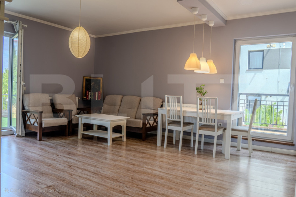 Apartament deosebit cu 3 camere, 67 mp, cu terasă de 120 mp